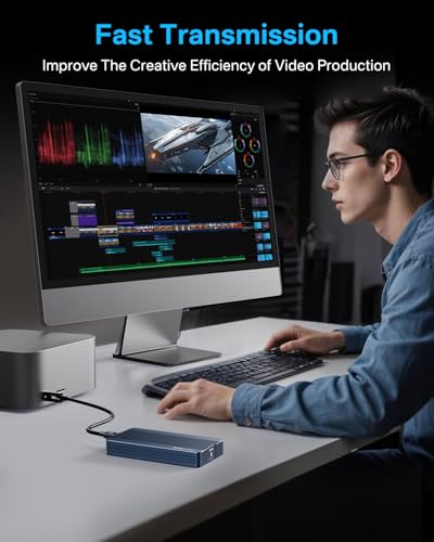 Image of ACASIS 40Gbps M.2 NVMe SSD Enclosure, Only Compatible with Thunderbolt 4 /3 USB4,TBU405 Air for M1 M2 Pro /Max, Tool Free Installation, Support M-Key Interface B+M 2280 SSD Size
