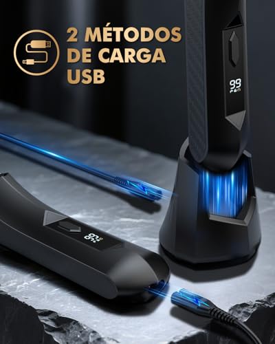 Singphere Afeitadora Corporal Masculina, Depiladora Corporal Hombre con 4 Peines Límite, Maquina depilar hombre con luz LED y pantalla, resistente al agua IPX7 para uso en axilas, rostro, extremidades - imagen 6
