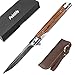Poktlife Navaja Plegable,Cuchillo Supervivencia con Mango de Madera,Navaja Caza Pesca,Acero Inoxidable de Bolsillo Navaja,para Acampar, Picnic,Caza (Marron oscuro)