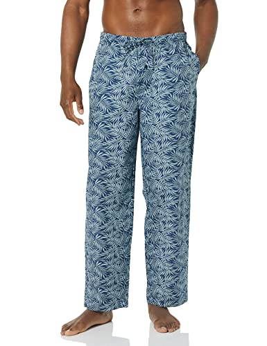 Image of Amazon Essentials Men's Cotton Poplin Straight-Fit Pajama Pants with Pockets, Elastic Waist, Drawstring