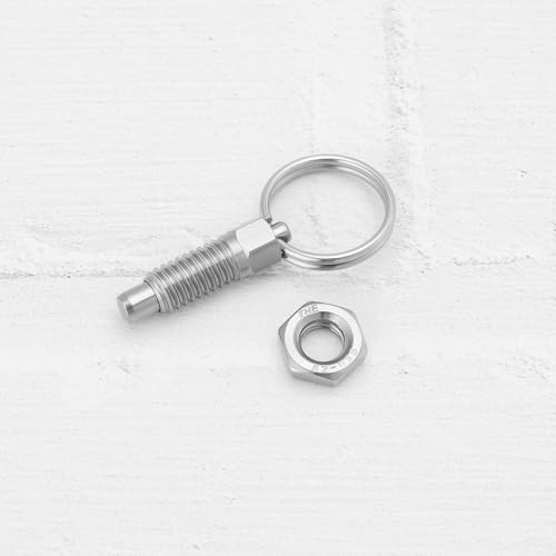 Be In Your Mind 4-teiliger Federstößel aus Edelstahl mit Zugring Gewinde M6x1 Länge 12 Mm Stiftaußendurchmesser 4 Mm Verwendet In Chassis Schränken Industrieanlagen