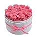 Forever Roses – Pink Preserved Real Flowers & Long Lasting 17 Flowers in a Luxury Suede Box, Birthday Gifts for Women, Preserved Flowers, Mothers Day Roses Gift for all occasions