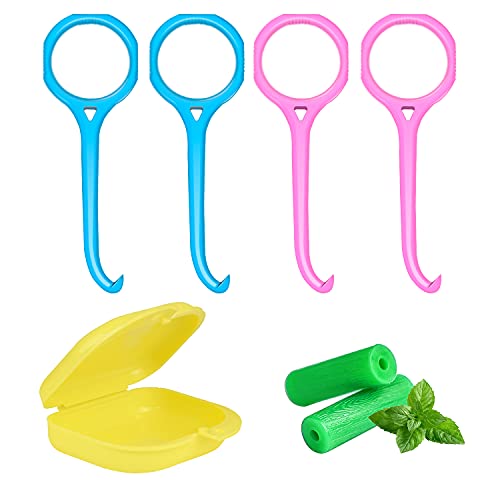 [6 PCS] Clear Aligner Removal Tool,Ivienx Invisible Aligner Remover Hook[Invisible Aligner Chewies][Retainer Case][Easy to Clean]Retainer Aligner Remover Tool for Teeth and Invisible Braces