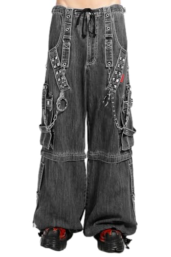 Lock Up Pants [Black Denim]