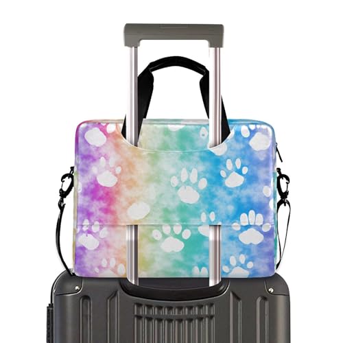 Maletín para portátil con estampado tie dye arcoíris 15.7 in miniatura 3