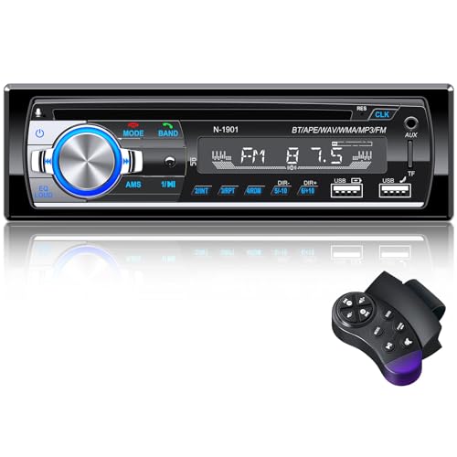 RDS Autoradio Bluetooth, CENXINY Poste Radio Voiture Bluetooth, FM Autoradio1 DIN,2USB,Charge 2.1A, Aux-in,Micro SD Soutien iOS, Android