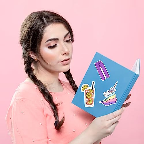 Image of Zesta Aesthetic Stickers for Laptop /Waterproof Anime Decal for Books /Vinyl Sticker for Fridge /Easy to Use Korean Car Sticker Kawaii Cute Stickers (Aesthetic)-Self-Adhesive