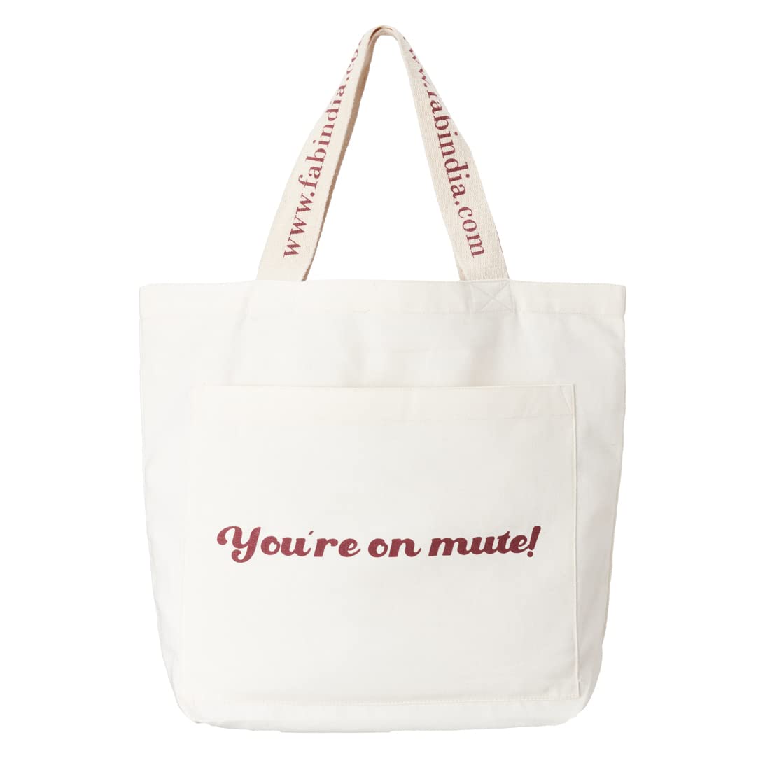Fabindia Women Fabric Offwhite Tote Bag (40cm x 36cm x 11cm) (B0BX6P75TH) Amazon Price History, Amazon Price Tracker