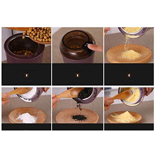 ywewsq Molinillo de Especias, Molinillo de café eléctrico, Molinillo de Semillas, Molinillo de Doble Hoja de Acero… - Imagen 5