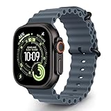 Aizgalxor オーシャン バンド 対応 Apple Watch Ultra 49mm 46mm 45mm 44mm 42mm(Series 3/2/1)、ウォータースポーツシリコーン交換用バンド 対応 iWatch Ultra 3/2/1 Series 11/10/9/8/7/6/5/4/3/2/1/SE