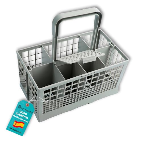 ELECTROHOGAR Cesta Lavavajillas Universal Para Cubiertos | Bandeja Y Cesto Compatible Con Todas Las Marcas | Organizador De Utensilios | Resistente Al Calor | Cesto Lavavajillas