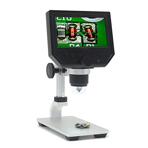 OLED Digital Microscope 4.3 Inch High Definition Display 600X Magnification Electron Microscope Aluminum