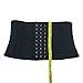 Atbuty Super Short Torso Waist Trainers Cincher Corset Tummy Shaper Slimming Latex Trimmer Girdle (Black (7'' Short Torso, 9 Steel Bones), L)