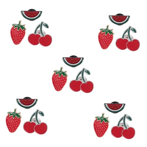 Brooche fruit pour cacher un petit défaut sur un vêtement ou un sac en toile