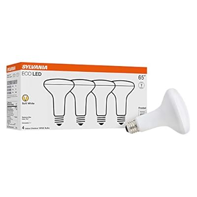 SYLVANIA ECO LED BR30 Light Bulb, 65W = 10W, Dimmable, Frosted Finish, 650 Lumens, 2700K, Soft White - 4 Pack (40870)