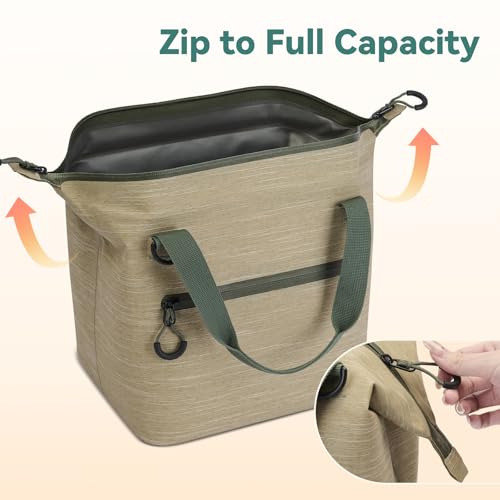 Coldbee Insulated Lunch Cooler Bag, Leak-Proof with Adjustable Strap, Sage by Coldbee - Used condition - Image 5