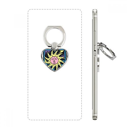 Soporte de anillo para móvil con grabado de corazón y cultura mitológica de México