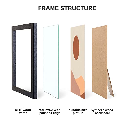 Huilida Boho Wall Art Framed Prints - Bohemian Pictures Sun Moon Stars Paintings Desert Cactus Landscape Artwork 3Pcs 8X10 Inches Paper Earthy Decoration For People Kitchen Bedroom Bathroom Decor #TOP5