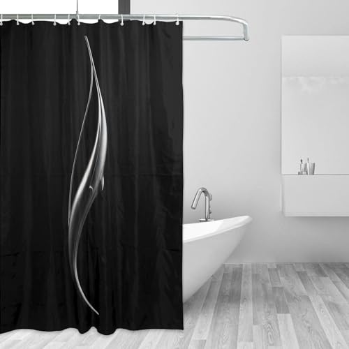 Rideau de douche 183x183 cm moderne lavable en microfibre pour baignoire - 3