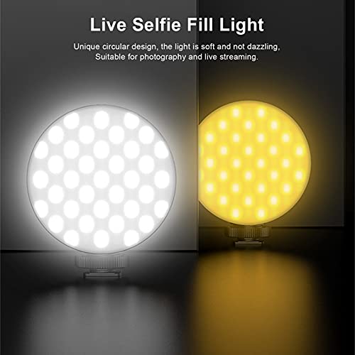 Tragbare Kamera Rundes Fülllicht Dual-Farbtemperatur-Mini-LED-Videoleuchte mit Farbpapier für Fotografie, Live-Streaming – Bild 7