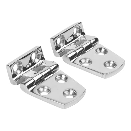 Emiif Cerniera da incasso in acciaio inossidabile 316 per porte di barche e auto, confezione da 2, 38 x 54 mm o 38 x 66 mm (38 x 54 mm