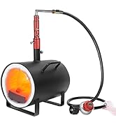 Yoursme Propane Gas Forge, Single Burner Blacksmithing Forge Large Capacity Forge, Rolled Steel O...
