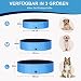 Ezilif Hundepool für Große & Kleine Hunde, Faltbare Hunde Pool rutschfest, 160 x 30cm Schwimmbecken für Hund Verdickt PVC, Planschbecken Hund Verschleißfest, Hundebadewanne Swimmingpool