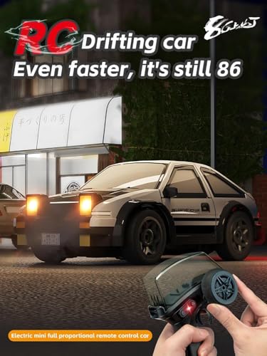 Image of Samtop Mini RC Drift Car for Adults, 1 /64 Rc Small RC Car Desktop Remote Control Cars with LED Lights, 4 * 4 Desk Drifting Crawler for Race, Hobby Gifts and Toys