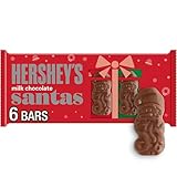 HERSHEY'S Holiday Milk Chocolate Santa Bars, 6 Count, 7.2 Ounce (Pack of 4)