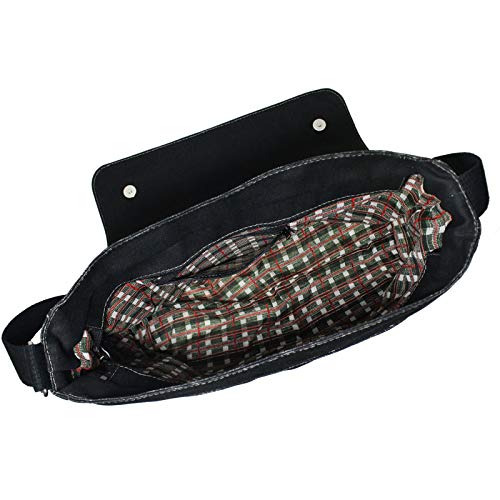 Pasta Lenna's Classic Carteiro de Lona L082 Preto