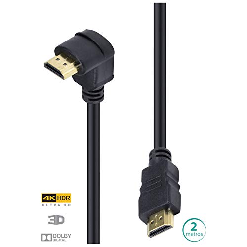 Cabo HDMI 2.0 4K Ultra HD 3D Conexão Ethernet com 01 Conector 90º, Vinik, 29248, 2 Metros