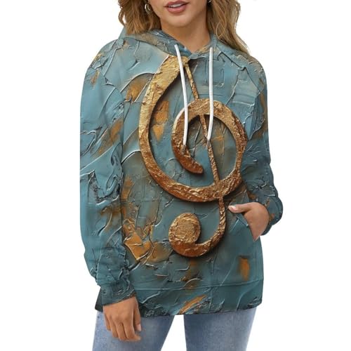 Sweat à capuche Note dorée pull unisexe taille S - 2