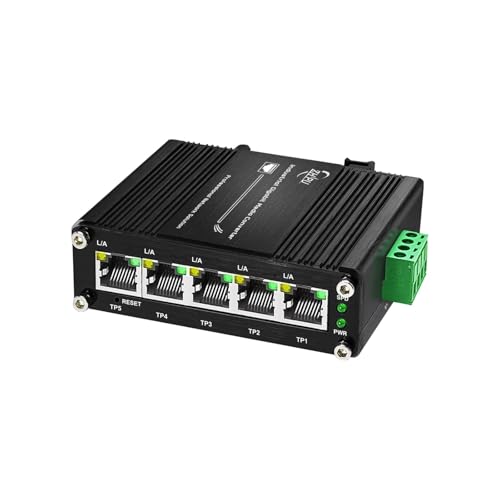 Image of Managed Industrial 5 Port Ethernet Switch 12-48VDC 10 /100 /1000Mbps