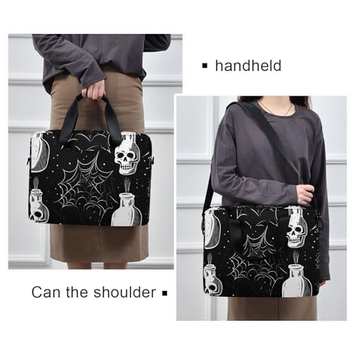 Maletín ALAZA para laptop con diseño Skull y correa miniatura 2