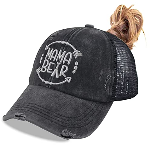 Gorra de béisbol vintage bordada Mama Bear