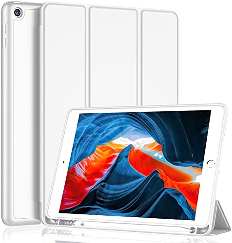 SYGA Flip Case PU Leather Cover for Apple iPad 10.2" 7th Generation/ 8th Gen 2020 with Pen Holder, White (B09CYKJWF8) Amazon Price History, Amazon Price Tracker