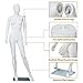 6 FT Female Mannequin Dress Form Display - Manikin Torso Stand Realistic Full Body Mannequin for Retail Clothing Shops, Halloween Christmas Cosplay, White (No.1)