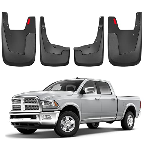 Image of BDFHYK Mud Flaps Splash Guards Mudguards Mudflaps Compatible with Dodge Ram 1500 (2019-2022) Without Fender Flares, 4PCS Front & Rear Side