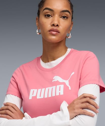 Image of Puma Women Cotton Letter Print Regular Fit Tees