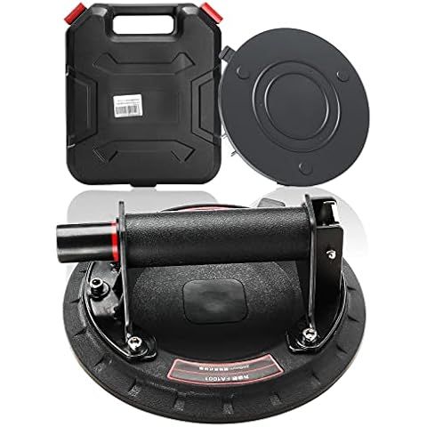8" Heavy Duty Suction Cups,Heavy Duty Hand-held Vacuum Glass Lifter,Powerful Industrial Panel Carrier Sucker with Handle for Granite Lifting&Window Replacement, 200kg Safe Load Capacity Cover