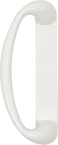 Miniatura 7 de Manija y cerradura de puerta corrediza de vidrio  Estilo embutido blanco fundido a presión, se adapta a espacios entre agujeros de 3-1516 pulgadas