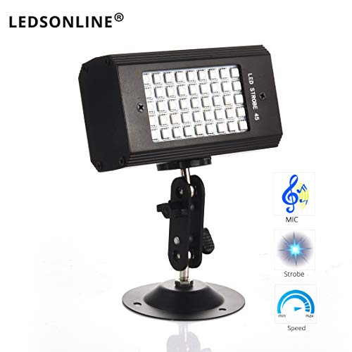 5V Usb 45 Rgb White Strobe Light Music Sync Stroboscope Party Lights Leds Dj Disco Rhythm Lighting For Parties (5V Strobe Light) #TOP3