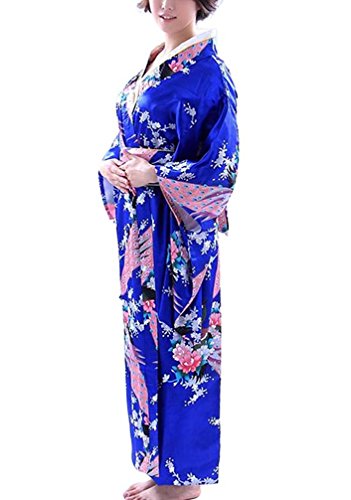 Women's Peacock Kimono Robe Japanese Dress Photography Cosplay Costume 5 Colors