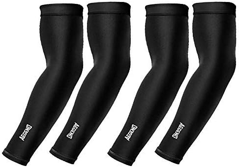 Aegend Arm Sleeves UV Arm Warmers Arm Cover Sun-Protection for Men Women Youth, 2 Pairs