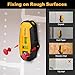 PREXISO 2-in-1 Line Laser Level with Magnetic Stud Finder, Compact Wood & Metal Detector with Bubble Vials for Accurate Markings, Multi Surface Wall Scanners Tool for Hanging Frames & Pictures