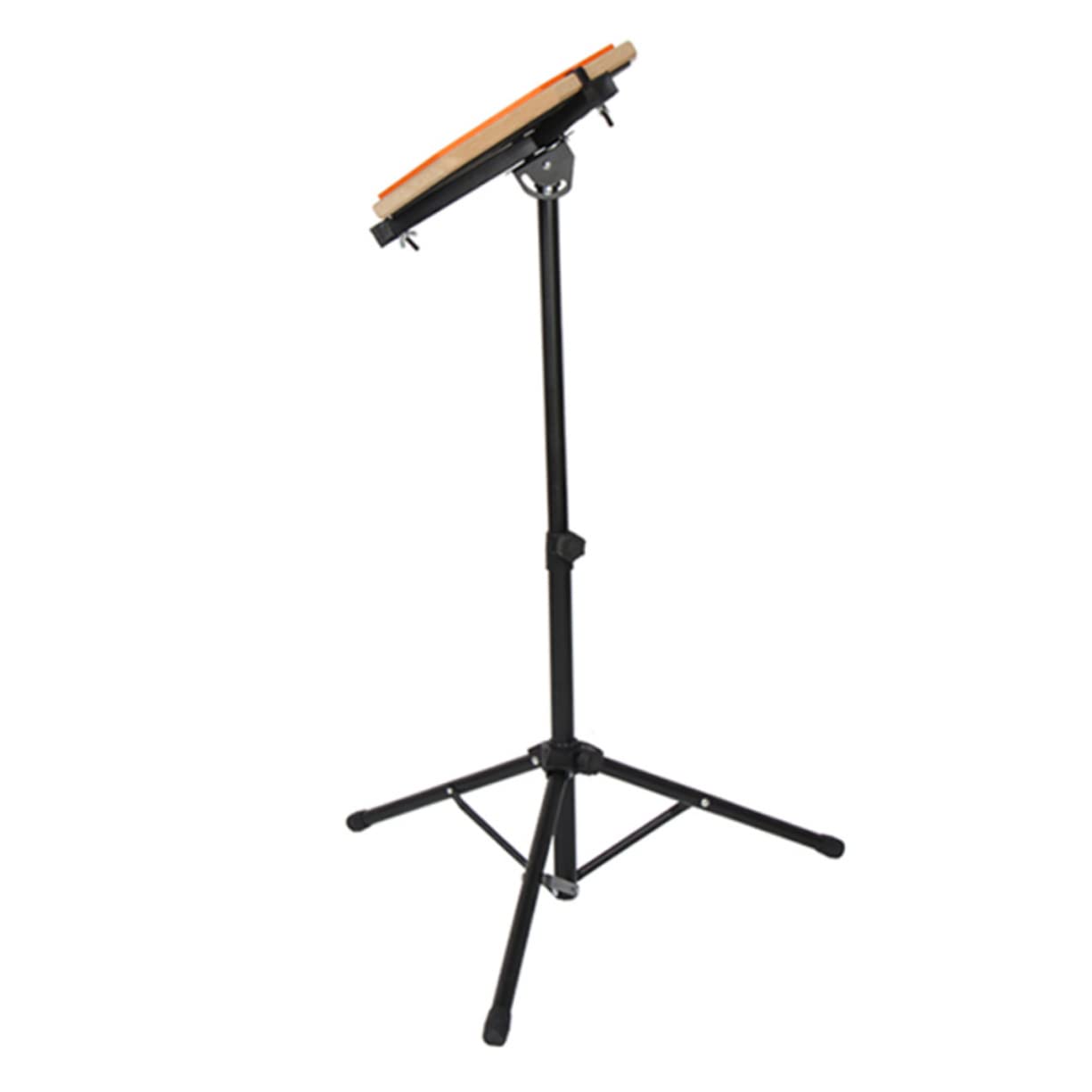 Support Réglable pour Pad de Pratique 12 Pouces en Fer Noir | Caisse Claire et Usage Personnel ou Professionnel, Format Portable, Structure Abs, Adapté à Différentes Tailles