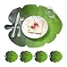 HJHIWE Lot de 4 sets de table en feuilles de palmier artificielles - Isolation thermique - Imperméable - Antidérapant - Résistant aux taches - 45 cm - Pour salle à manger, Vert