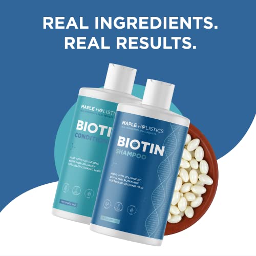 Volumizing Biotin Shampoo And Conditioner Set - Sulfate Free Shampoo And Conditioner For Dry Damaged Hair And Scalp Care - Volumizing Shampoo For Thinning Hair With Jojoba And Argan Oil For Hair Care #TOP5