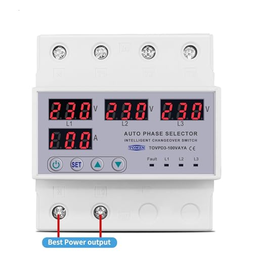 Relais de protection de courant 100A triphasé 3P+N pour rail DIN