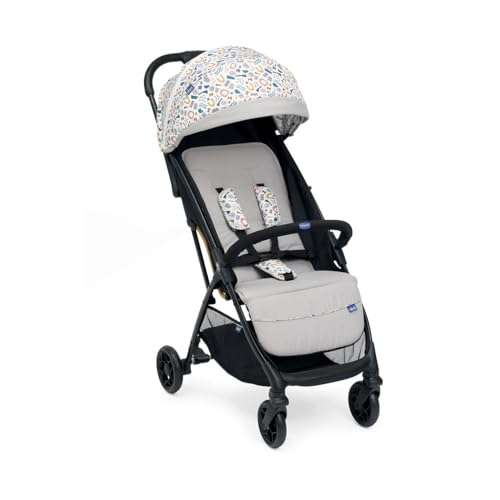 Chicco Glee Cochecito 0+ Meses - 22 Kg, con Plegado Automático y Compacto, Capota Extensible con Tratamientos Resistentes a la Lluvia UV50+, Respaldo Reclinable y Regulable, Reposapiernas